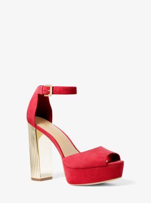 michael kors porter suede platform sandal